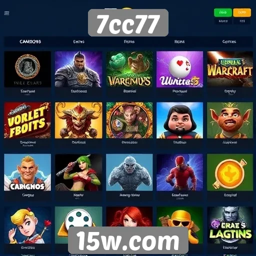 Análise da variedade de jogos no site 7cc77